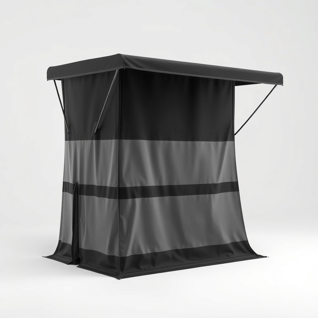 <clean photorealistic photo/illustration of Fiamma F45 Pro in antrast and black color