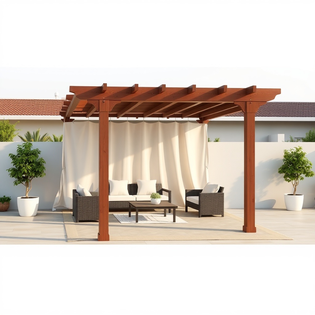 Gunter 3x4m ahşap pergola üzerinde su lekesi ve küf temizliği yapılırken