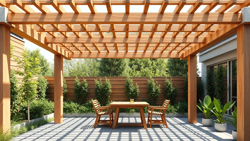 Gunter 3x4m Ahşap Pergola Enerji Verimliliği ve Güneş Koruması